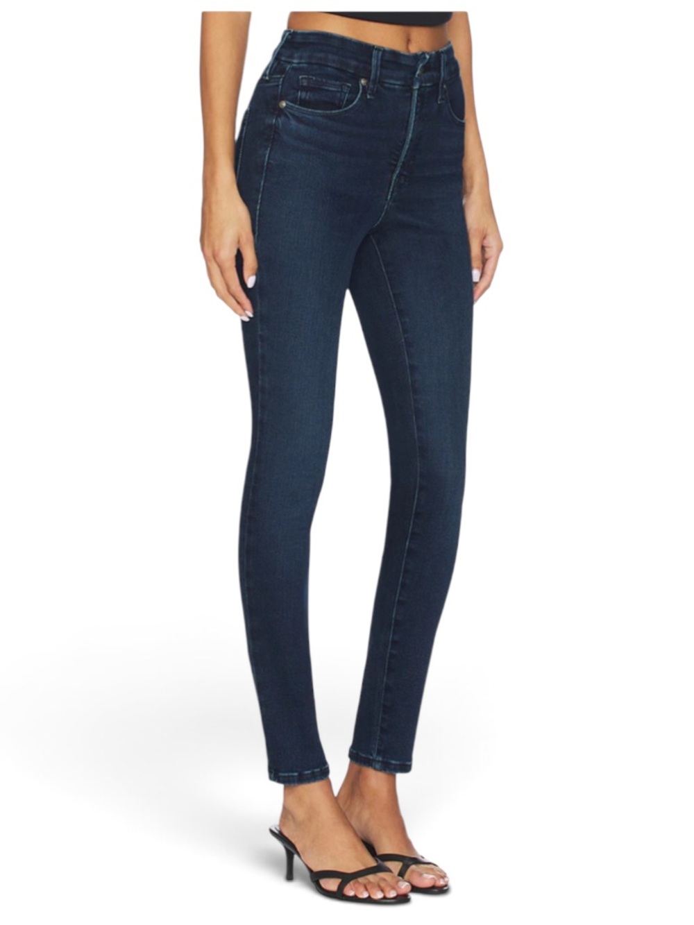 Good American Dark Indigo High-Rise Always Skinny Jeans (6-12)